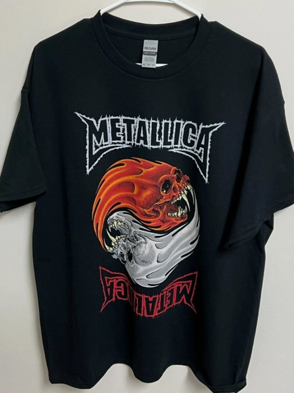 Metallica "Yin & Yang" Men's Heavy Cotton T-Shirt Size XL